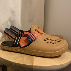 Chaco Men's Chillos Clogs Retro Camel Brown Size 12